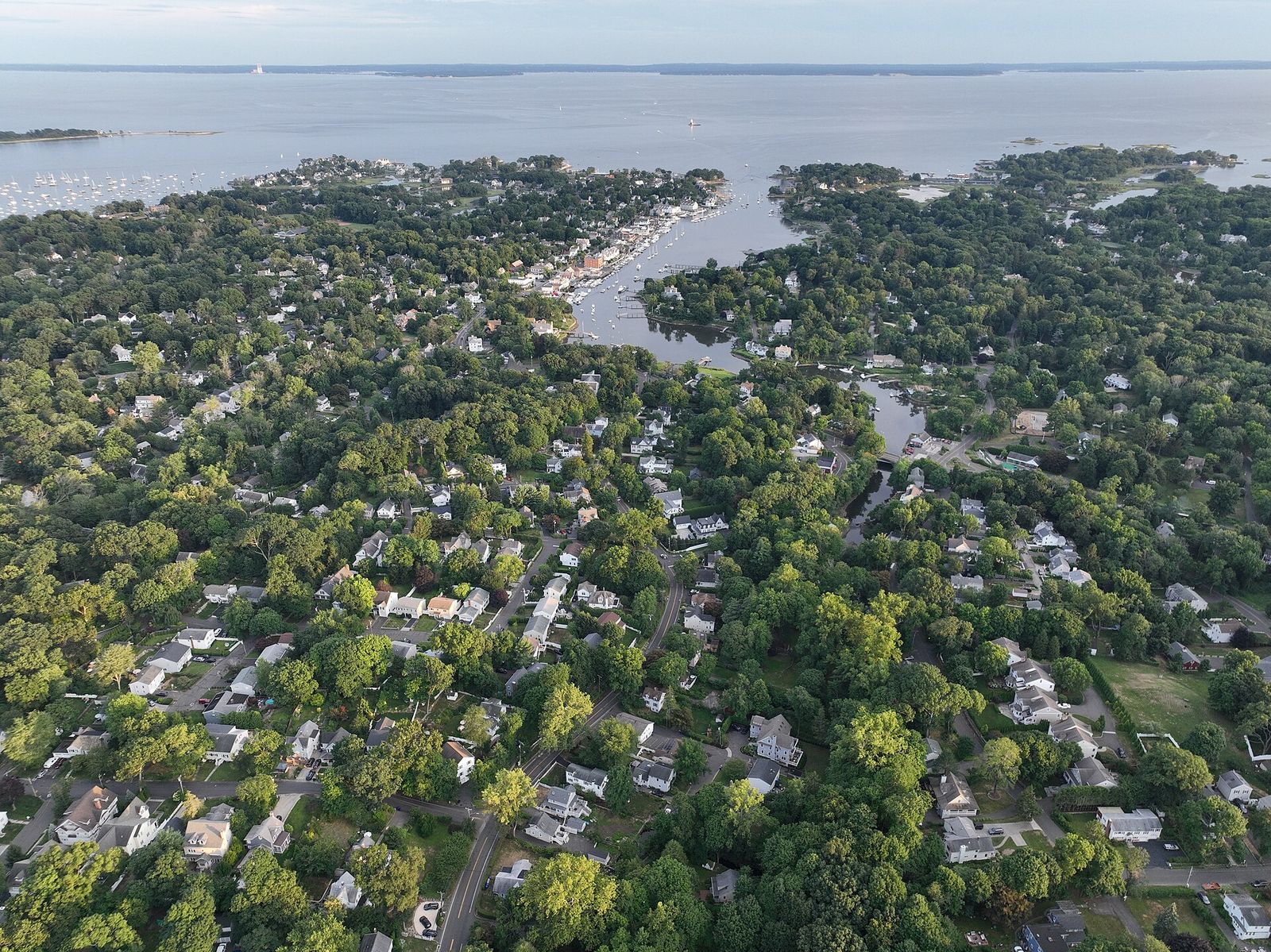 Rowayton aerial — local landmark in Levco's Rowayton service area
